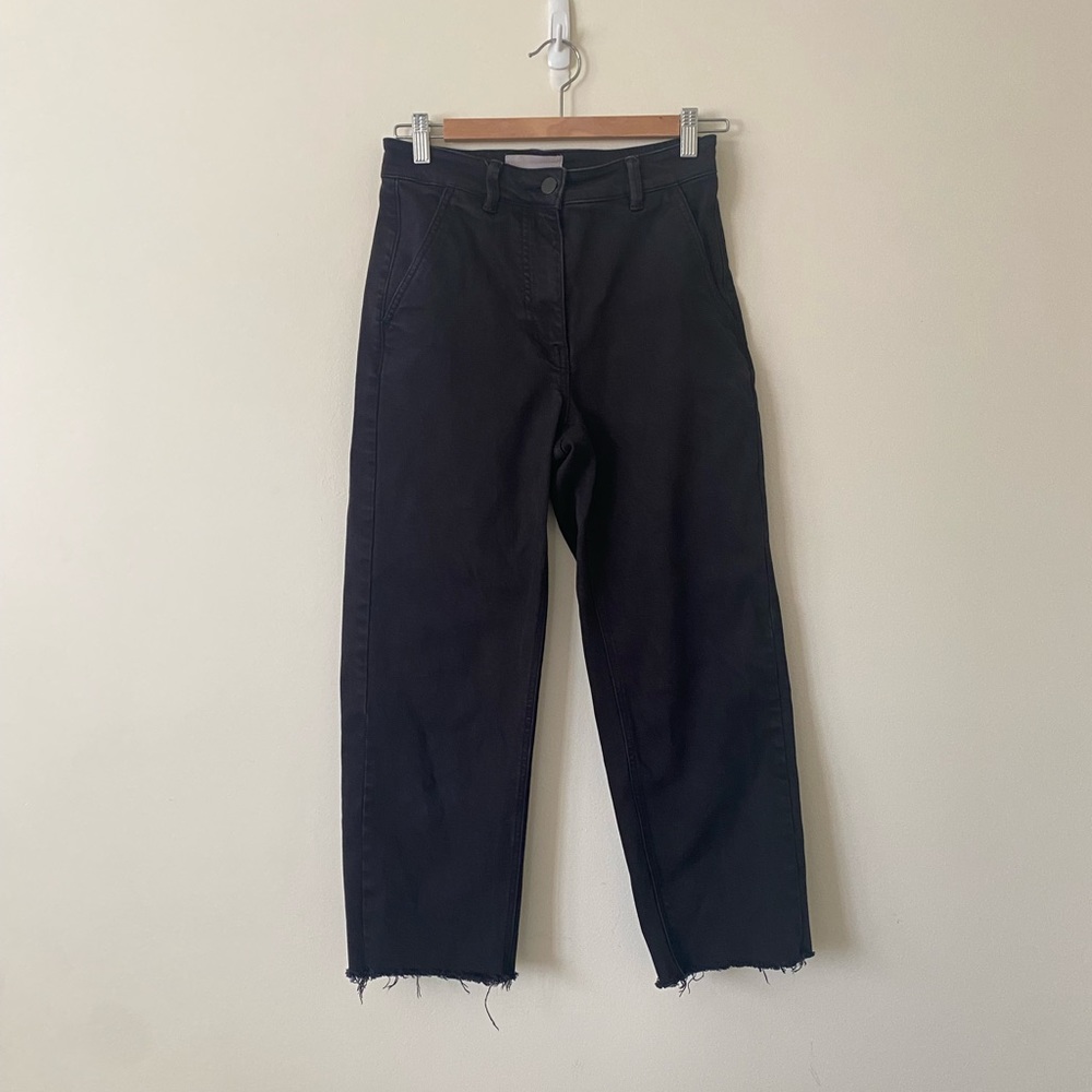 Everlane Black Cropped Straight Jeans 0